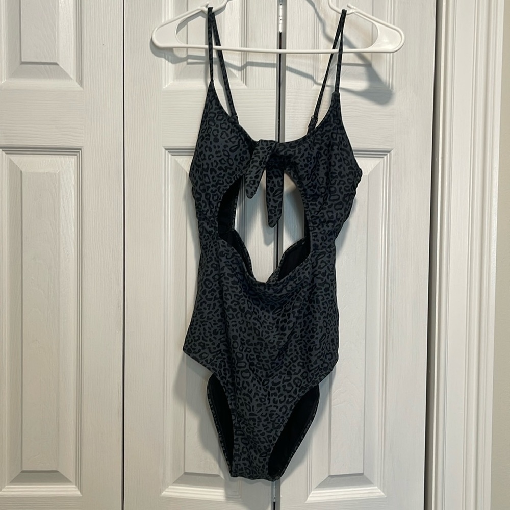 Cheetah bathing suit sexy cut out